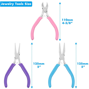 Alicates de punta de cadena para fabricación de joyas profesionales, alicates de cadena recta con mango largo, Alicates de punta de joyería - Product Image 5