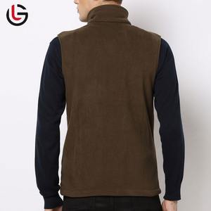 Chaleco Reversible de forro polar personalizado para hombre, transpirable, con cremallera frontal, ropa informal activa para gimnasio para invierno, venta al por mayor - Product Image 2