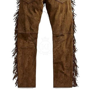 Pantalon en cuir suédé avec logo personnalisé à prix raisonnable pour hommes - Product Image 5