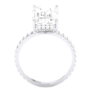 Bague de fiançailles pour femme en or 14K et diamants de laboratoire de 2.50 carats avec accent Halo solitaire - Product Image 3