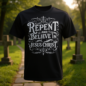 Maglietta Promozionale 'Repent and Believe in Jesus Christ' Fede Spirituale - Product Image 3