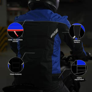 Logo personnalisé Veste de moto pour homme Cordura Textile Veste de moto de course automobile imperméable et coupe-vent - Product Image 3