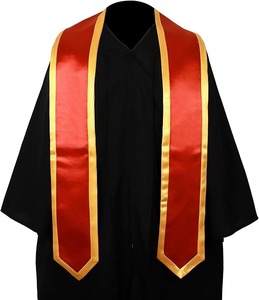 Estola de Graduación Clásica Newrara Deluxe Unisex para Adultos, Lisa, con Ribete, 72 Pulgadas de Largo - Product Image 1