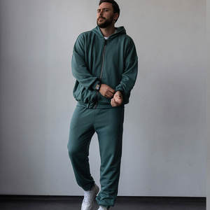 Survêtements d'hiver à capuche de haute qualité pour hommes |   Logo personnalisé surdimensionné 100% coton écologique - Product Image 1