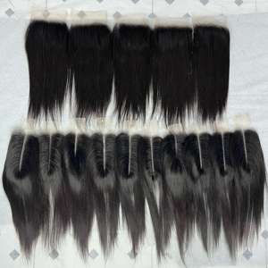 Top 10A pas cher brut vietnamien 2x4 2x6 4x4SWiss Transparent HD pour dentelle fermeture frontale vague naturelle haute dentelle fermeture frontale - Product Image 1