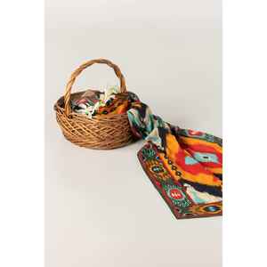 Écharpe Khadi sur mesure SCF-43008, longue écharpe en polyester et soie twill, motif à pois, impression numérique pour le printemps, l'été et l'automne - Product Image 1