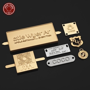 Étiquette métallique dorée pour sacs, abayas, foulards, chaussures, logo de marque personnalisé, étiquette métallique personnalisée pour sacs, vêtements - Product Image 4