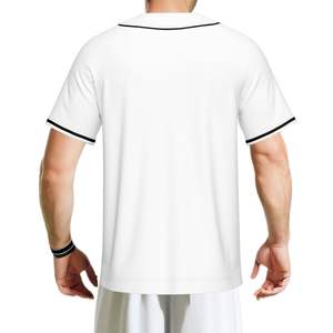 Factory's Hot Unisex Hip Hop Camisetas Hombres Béisbol Botón Jersey Deportivo Transpirable Antiarrugas Camiseta corta para hombres - Product Image 2