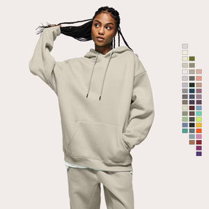 เสื้อฮู้ดดี้ผ้าฝ้ายฟลีซ 350 กรัม ทรงโอเวอร์ไซส์ แบบเรียบ สีพื้น 45 สี สำหรับงานพิมพ์ ลดราคาพิเศษ - Product Image 1