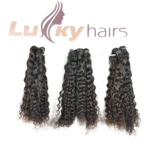 Paquetes de cabello virgen procesado a máquina indio brasileño de doble trama Cabello indio de onda profunda alineado con cutícula natural sin procesar - Product Image 4