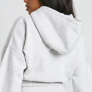 Prix avantageux pour les commandes en gros 2026 avec logo personnalisé, design streetwear décontracté, sweat-shirt pour femme avec fermeture éclair, tissu de haute qualité - Product Image 5