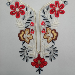 Vibrant Net Fabric Embroidered Neck <b>Collar</b> with Sequin Work for Bridal Blouse Gown Kurtis Saree-Fashion and Tailoring Patches - Product Image 5