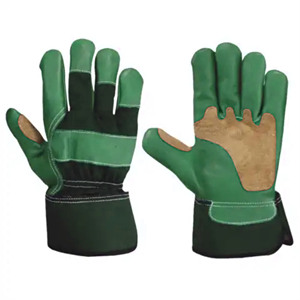 Gants de sécurité industriels d'hiver canadiens en cuir de coton à motif de grain de vache Construction renforcée pour la protection - Product Image 2
