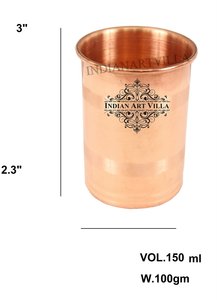 แก้วทัมเบลอร์ขนาดเล็กทำจากทองแดงบริสุทธิ์สำหรับจัดเก็บและภาชนะใส่เครื่องดื่ม - Product Image 4