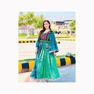 Vêtements de mariée musulmans Kuchi tribaux afghans Libas E, nouvelle conception de coupe latérale, salwar kameez pashtun, robe afghane neuve, vente chaude - Product Image 3