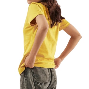 Nuevas Camisetas de Manga Corta para Mujer al por Mayor, Ecológicas, de Poliéster/Algodón, con Logotipo Personalizado, Ropa Urbana, Logotipo Personalizable, Tela de Lona - Product Image 2