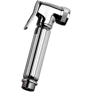 Cabezal de ducha de botón pulsador de latón cromado Lux con función de apagado Suministros de baño - Product Image 2