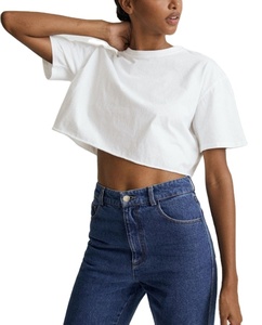 T-shirts courts de sport pour femmes de haute qualité, couleur unie, teints, tendance - Product Image 5