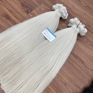 Vente en gros d'extensions de cheveux humains vietnamiens, faisceaux de cheveux à trame de platine, cheveux de luxe vierges à double tirage - Product Image 5