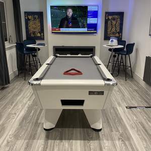 Mesa de Billar Winner White Pearl Slate, Juego Completo de Equipamiento para Billar - Product Image 1