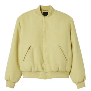 Veste universitaire en laine d'hiver pour homme avec broderie de lettres, style hip-hop, veste en laine épaisse et chaude, tailles plus disponibles - Product Image 1