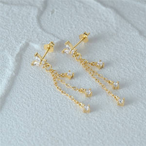 <span class=keywords><strong>Roxi</strong></span> תכשיטי יוקרה <span class=keywords><strong>roxi</strong></span> s925 פרפר עגיל שרשרת ארוכה ציצית ציצית משובצת זהב 18 קראט בציפוי 5a זירקון עגילי מתנות - Product Image 2