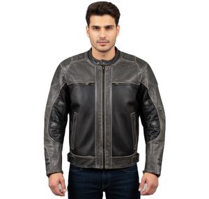 Chaqueta de Cuero para Motociclismo con Protección de Nivel 2 CE, Chaqueta Protectora para Motociclistas, Equipo de Cuero Genuino para Pista - Product Image 1