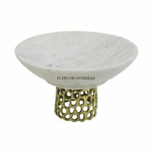 Vente en gros de qualité supérieure en métal 3 compartiments couleur blanc et or bols de service et de décoration avec oiseau de créateur - Product Image 2