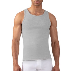 Camiseta sin Mangas de Color Sólido, Cuello Redondo, para Entrenamiento, Deportiva, Moderna, Tejida, Ajustada, de Fabricante OEM, al por Mayor - Product Image 1