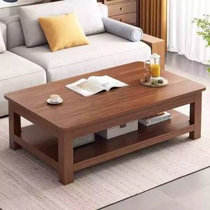 Table basse en bois vintage, d'inspiration antique, pour salon, finition vieillie, charme authentique pour les maisons de style patrimonial - Product Image 1