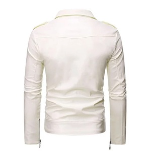 Chaqueta de cuero de piel de oveja auténtica personalizada para hombre, nueva chaqueta de cuero de manga larga para hombre con bolsillo para invierno - Product Image 3