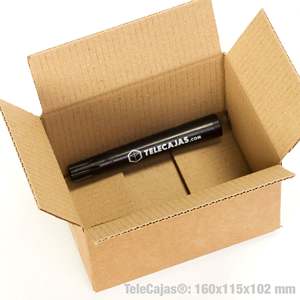 Small and Sturdy <b>Brown</b> Kraft Cardboard <b>Box</b> 160x115x102 mm with Flaps Featuring Recycled Materials for Postal Shipments - Product Image 2