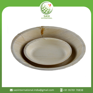 Plato de cena biodegradable respetuoso con el medio ambiente-Platos desechables de hoja de palma redonda disponibles a un precio asequible - Product Image 2