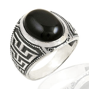 Anillo de Plata de Ley 925 con diseño turco de Moonstar para hombre, Anillo con diseño otomano de la bandera de Kayi Obasi, sello otomano, joyería - Product Image 4