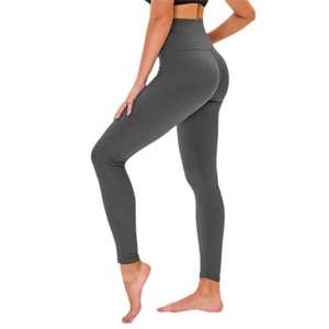 Leggings de yoga sur mesure pour femmes, vêtements de sport de couleur unie à la mode, prix de gros, vente à chaud - Product Image 6