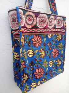 กระเป๋าช้อปปิงผ้าพิมพ์ลายสไตล์อินเดียสำหรับผู้หญิงแฟชั่นฤดูร้อนปักลายเหยือกฤดูหนาว - Product Image 3