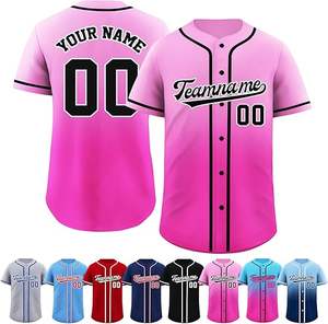 Vente en gros Streetwear vintage Chemise de baseball Maillot de baseball personnalisé en polyester sublimé pour hommes - Product Image 6