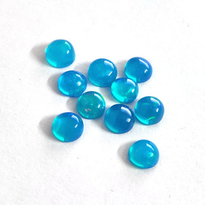 Opale éthiopienne bleue naturelle de haute qualité, ronde de 4 mm, 0,2 carats, Iroc Paraiba, pierres précieuses polies à effet de feu, pierres brutes - Product Image 3