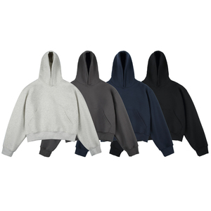 Sweat à capuche personnalisé en molleton 100 % coton biologique 400 GSM, coupe classique, respirant, écologique, pour l'hiver - Product Image 6