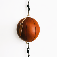 Geoffrey 100% Kulit Sapi Asli Double End D Hooks Pedestal Heavy Punching Bag Tinggi Dapat Disesuaikan Tahan Lama Ramah Lingkungan Portabel Speed