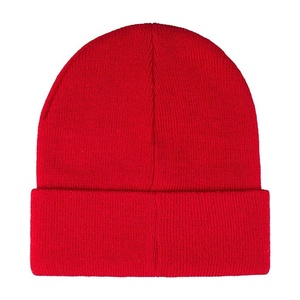 Gorro de Punto Rojo Liso de Último Diseño, Gorros de Punto con Logotipo Personalizado de Alta Calidad, Gorro de Punto Jacquard de Moda para Invierno - Product Image 2