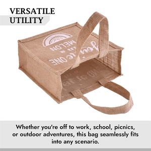 Custom Logo Printed Jute <b>Bags</b> Handmade Sacks Rectangle Shape With Handles Shopping Gift Wedding Occasion Top Prices By Suppliers - Product Image 6