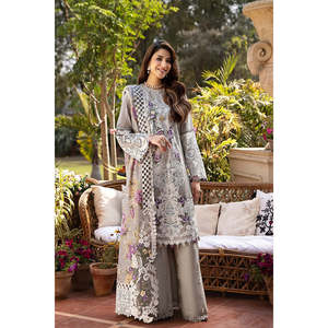 Tissu en dentelle Elaf Premium Luxury Lawn Edition 25 ELM-05 RAMSHA TC-1349 - Product Image 1