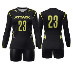 Ensemble d'uniformes de volley-ball personnalisé 2025 Nouveau design Tissu en maille respirant Vêtements d'équipe à séchage rapide Sublimation complète OEM ODM Usine - Product Image 1