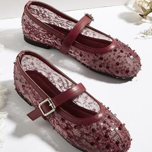 Chaussures plates en toile indigo AiZome, mocassins décontractés respirants en lin pour femme, chaussures plates artisanales traditionnelles d'été - Product Image 5