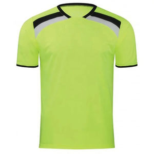 Camiseta de fútbol con cuello en V personalizada al por mayor para hombre, la mejor ropa de fútbol de punto de malla impresa de manga corta - Product Image 1
