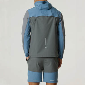 Ensemble de veste coupe-vent d'extérieur sublimée pour homme, ensemble de survêtement personnalisé en gros, ensemble de shorts 2 pièces, survêtement coupe-vent pour homme en nylon vierge - Product Image 2