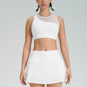 Jupe de tennis Robe de sport de fitness personnalisable Base anti-course Vêtements de tennis plissés Entraînement avec pantalon - Product Image 4