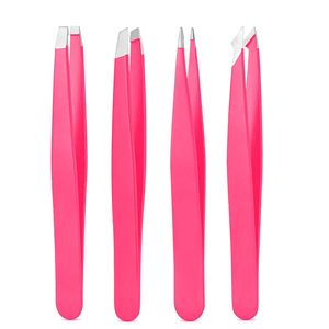 Pinzas de Cejas de Acero Inoxidable de Alta Precisión con Punta Inclinada para el Cabello Facial, Kit de Eliminación de Cabello Encarnado y Astillas - Product Image 1