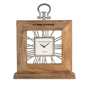 Horloge de table classique plaquée or avec support Vintage en métal fait à la main chiffres romains Design fantaisie mouvement silencieux - Product Image 5